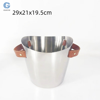 Guein nordic personality 304 stainless steel ice bucket household wine set high-value wine champagne beer red wine ice bucket 27x22x18.5.