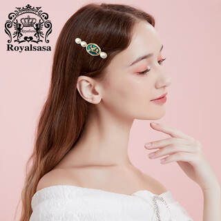 Royal sasa royal sasa hair accessories imitation pearl headband feminine retro side clip bangs clip headband headband head flower