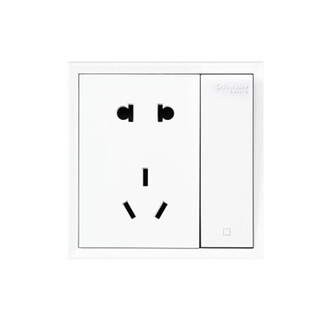 Schneider hao lang series elegant white five-hole socket with double control switch c2e15_2_10us_we_c1 five-hole socket with dual control switch hao lang white