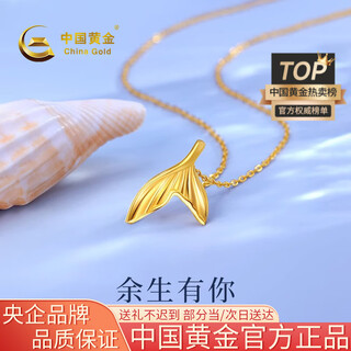 China gold (china gold) gold necklace for women, pure gold for the rest of my life, i will have you, pure gold pendant, birthday gift for girlfriend and wife, pure gold, i will have you for the rest of my life, about 0.2g* with silver chain