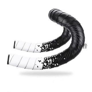 Hanoufei road handlebar with bicycle gradient hand-bent handlebar wrap non-slip wear-resistant two-color silicone shock-absorbing strap black and white (2050mm) two rolls price