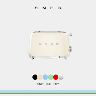 Smeg/smeg tsf01 italian retro toaster stainless steel two-slice toaster toaster, milk white