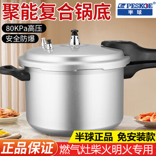 Hemisphere pressure cooker household gas induction cooker universal pressure cooker mini explosion-proof safety pressure cooker large capacity 5l 2-4 people + gas model 22cm 5l