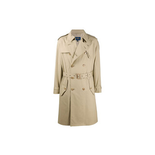 Ralph lauren ralph lauren fw21 belted design double-breasted lapel jacket windbreaker men's camel camel s