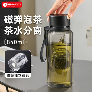 Tianxi tea cup tea water separation cup magnetic suction tea cup plastic water cup men's portable car high temperature resistant 840ml