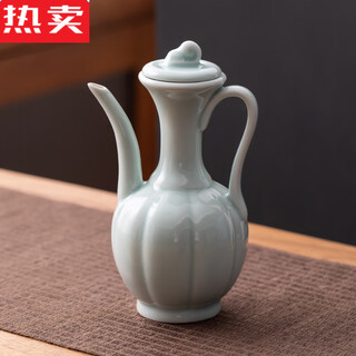 Mzxm japanese imported quality liquor cup set, wine pot, old-fashioned ceramic wine set, hand-held pot, wine dispenser, antique wine, azure hand-held pot, pot 320 cups 60