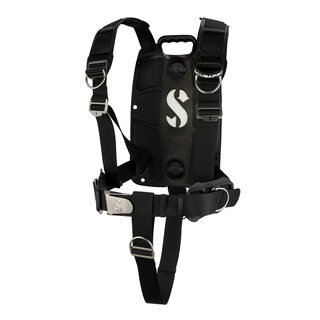 Scubaproscubapro s-tek pro harness, with aluminum back plate black none or other