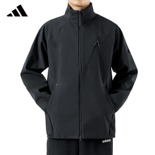 Adidas men's trendy training running stand collar casual sports outdoor windproof jacket kg8970 l