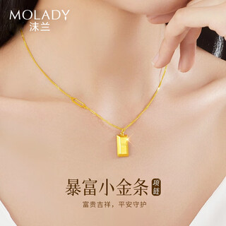 Molan light luxury s925 silver necklace women's gold fashion pendant best friend's birthday anniversary gift for girlfriend