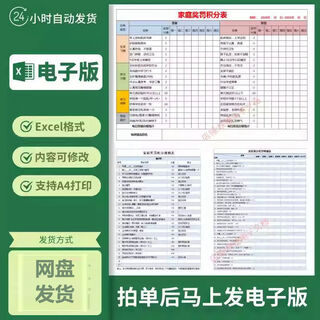 Electronic version of the family points reward and penalty rules table. detailed table of redemption of family rewards for children and primary school students.