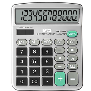 M&g stationery (m&g) m& g adg98115 12-digit display desktop calculator (unit: unit) silver