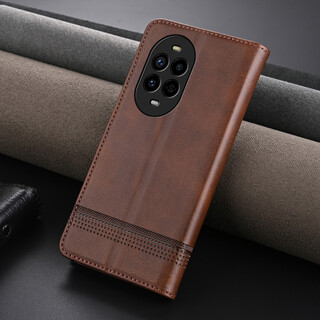 Magnetic cow pattern flip leather case suitable for huawei nova13 mobile phone case business all-inclusive anti-fall brown huawei nova13