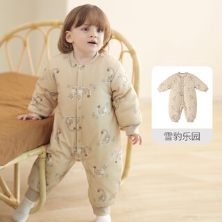 Bali piggy newborn baby cotton clothes autumn and winter thickened warm and constant temperature one-piece newborn cotton quilted silk harness baby winter clothes snow leopard paradise 80cm