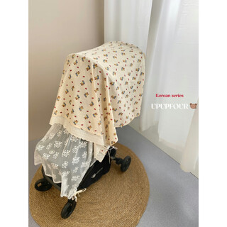 Sweebyupupfour korean baby mosquito net stroller sunshade curtain anti-mosquito curtain universal outing in hello bear style baby stroller mosquito net bear