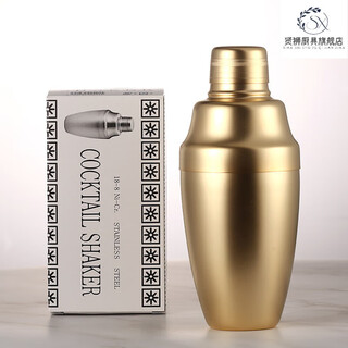 Short cloud japanese original imported shakeryukiwa classic three-stage shaker shaker shaker tool frosted gold 500ml