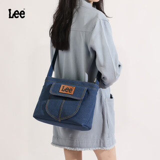 Lee bag women's bag retro denim denim crossbody shoulder portable college student class commuting lady bag