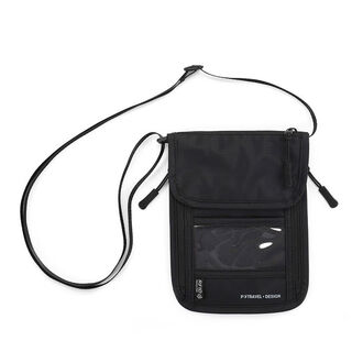 赛乐透防盗刷登机护照包旅行护照夹收纳包证件包防盗贴身护照包钱包一体 黑色