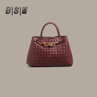 BEN SHERMAN宾舍曼高级感小众编织托特包女式新款潮时尚手提包通勤单肩斜挎包 红色