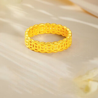 Yue bu lao phoenix 999 gold gold-wrapped silver ring birthday gift should be plain ring imitation foot gold imitation foot silver ring us size 6 ring mouth 80-90jin jin is equal to 0.5 kilograms old phoenix gold store