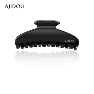 Ajidou women's fashion tortoiseshell clip shark clip black 1 pc