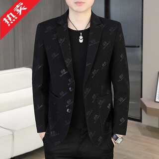 Lilanz 2025 autumn and winter fashion suits men's high-end business men's casual light luxurious small suit jackets men's black m