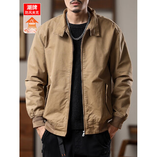 Semir pure cotton jacket men's autumn and winter 2025 new american trendy brand workwear stand-up collar top bomber jacket men's winter 9942 khaki m 90-110jin jin equals 0.5 kg