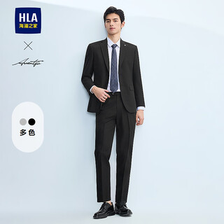 Heilan house (hla) suit suit men 25 new light business fashion flat business suit western men spring black 03 (suit + trousers) 180/96a 50a recommended 150~160jin jin is equal to 0.5 kg