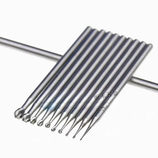 何佳功动物实验用颅钻钻头 圆头球钻平头裂钻 小鼠大鼠颅骨钻环钻切 平头0.8mm