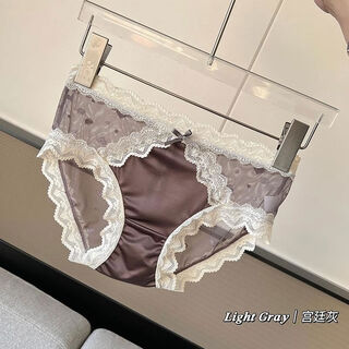 Sexy underwear japanese sexy open crotch lace thong for girls large size passionate hollow breathable briefs palace gray xl110jin jin equals 0.5kg --140jin jin equals 0.5kg
