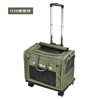 Pet trolley case maine coon cat bag large capacity backpack cat bag outdoor portable pet backpack small dog puppy bag green trolley
