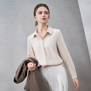 G2000 satin/embossed buttons/same style in shopping malls, women's 2025 autumn and winter casual long-sleeved shirts