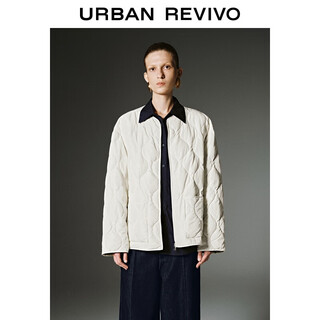 Ur2025 new autumn women's temperament quilted large pocket zipper round neck down jacket uwm150034