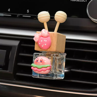 Yusenyi car aromatherapy bottle essential oil car perfume empty bottle cute kirby air outlet volatile fragrance decorative diffuser hamburg photo card perfume bottle 1g