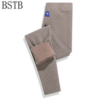 Northern cold resistant to minus 30-50 degrees, lamb velvet warm pants for men and women, velvet thickened long johns, alpaca velvet elastic slim leggings inner suit 160-200 jin jin equals 0.5 kg khaki men 4xl (140-160 jin jin equals 0.5 kg