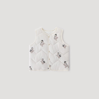 Bali piglet children's cotton clothes vest boys' autumn and winter thickened warm padded vest girls' cotton clothes baby winter cotton jackets go to school together duck 90