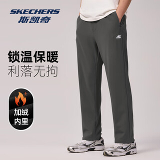 Skechers velvet warm casual pants for men 2025 winter new christmas sports trousers outdoor casual comfortable straight pants
