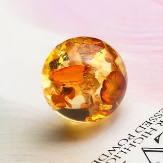 Shimei genuine natural 7a collection grade flower amber loose beads beeswax amber single bead bracelet buddha bead diy inlaid pendant accessories 7a collection grade 10mm