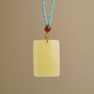 Potala palace's orphan beeswax green pine pendant pendant sichuan material nanhong transfer bead necklace men's and women's birthday gift for girlfriend