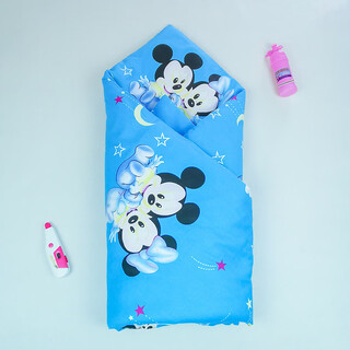 Infant pure cotton quilt cover, cotton quilt cover, blanket, mattress cover, kindergarten quilt cover, blue mickey mouse single quilt cover 100cm*100cm