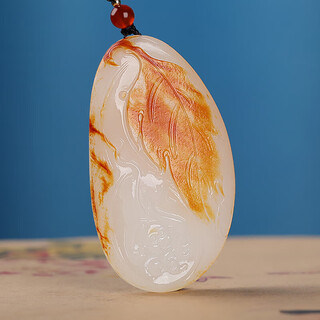 Mhfdo unique master craftsmanship hetian jade seed material sprinkled with gold skin, great success, jade pendant for men from generation to generation