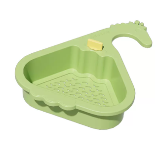 Yusenyi hangable sink drainage basket new home kitchen filter basket separates food and fruit residues leftovers drainage basket green 2 pieces (drainage storage two-in-one press and dump)