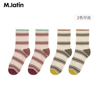 M.latin children's socks 25th autumn new skin-friendly breathable mid-tube socks for boys and girls red brown 160