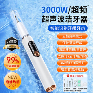 Xiaomi lang imported ultrasonic tooth cleaner removes tartar, removes tartar and cleans teeth, removes tartar and cleans teeth, household tooth rinser, platinum 3000w overfrequency ultrasonic + intelligent identification of gums and teeth