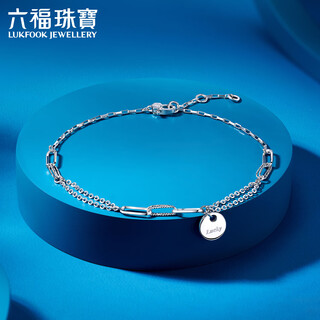 Lukfook jewelry platinum 950 lucky circle platinum bracelet price l19tbpb0012 approximately 2.66 grams