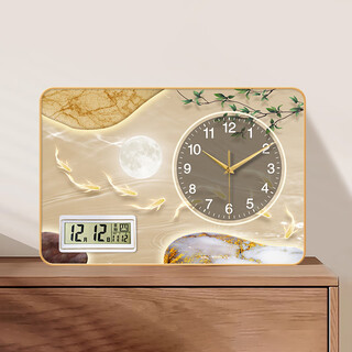 Kodo creative simple desktop clock office ornament perpetual calendar bedroom living room table clock silent home desktop clock like a fish in water calendar 20*30cm no specifications