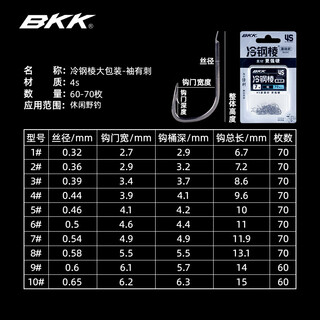 Bkk 4s large package bulk iseni izu waizi senmata gold sleeves with thorns and thornless haixi crucian carp carp hook with thorns on the sleeves 4#