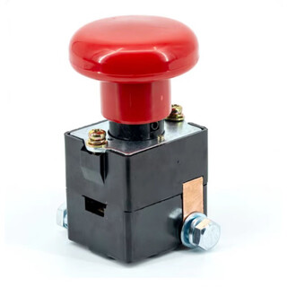 Emergency stop button heli zhongli emergency stop button switch dc emergency stop on and off power off electric four-wheel forklift universal 125a250a 125a-bilateral wiring (1 pack)