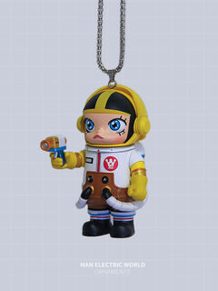 Yusenyi genuine molly100 bubble mart car pendant, interior pendant, trendy car rearview mirror decoration, spongebob squarepants free aromatherapy tablets