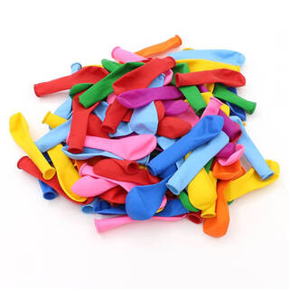 咏幻夜市3号加厚迷你小气球气打打靶气球儿童玩具无毒摆摊装饰 打靶气球100个 无气筒