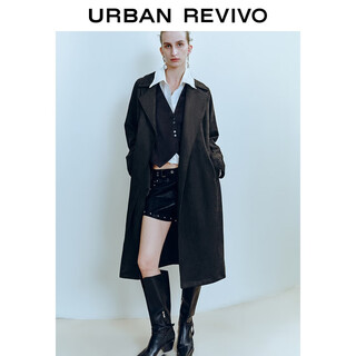 Ur hot 2025 new autumn women's simple temperament belt coat uwm150032